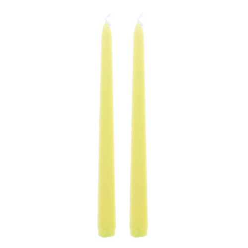2 BOUGIES FLAMBEAU JAUNE FLUO