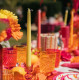 2 BOUGIES FLAMBEAU JAUNE FLUO