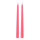 2 BOUGIES FLAMBEAU ROSE FLUO