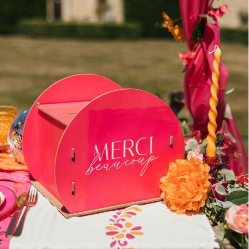 URNE RONDE "MERCI BEAUCOUP"