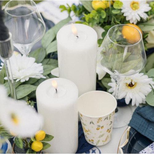 BOUGIE LED CYLIND. BLANC