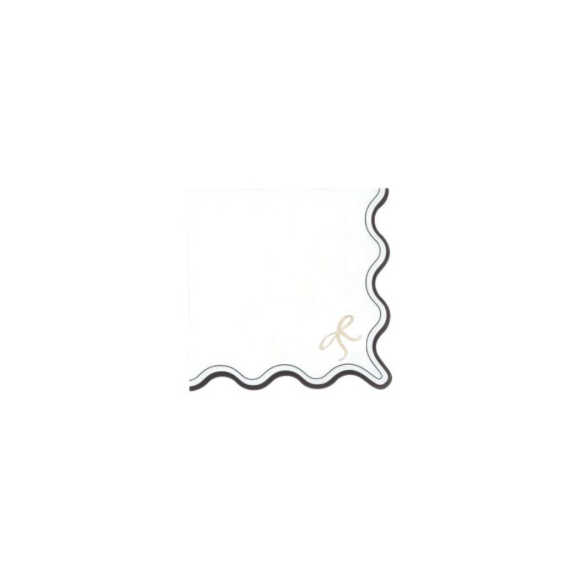 16 SERVIETTES BLACK & WHITE