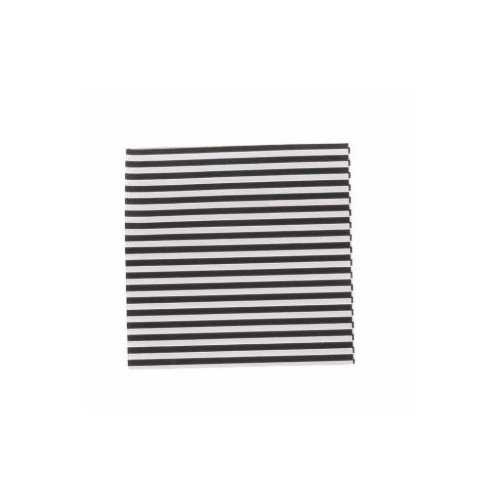20 SERVIETTES COCKTAIL BLACK & WHITE