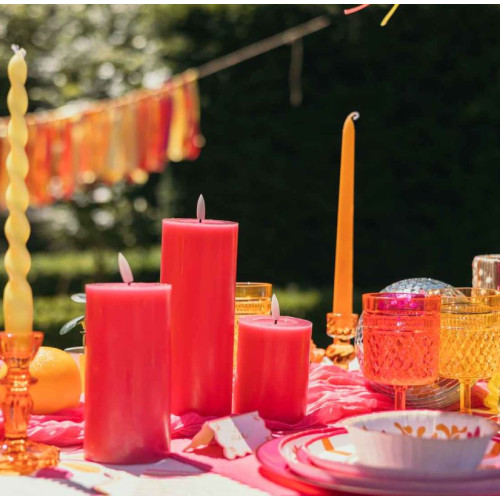 BOUGIE LED CYLIND. FRAMBOISE