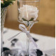 4 ROSES TISSU BLANC Ø6CM