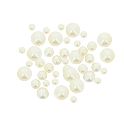 50 PERLES BLANCHES NACRÉES