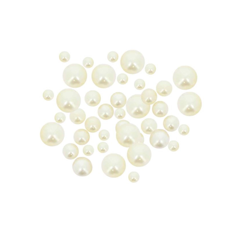 50 PERLES BLANCHES NACRÉES