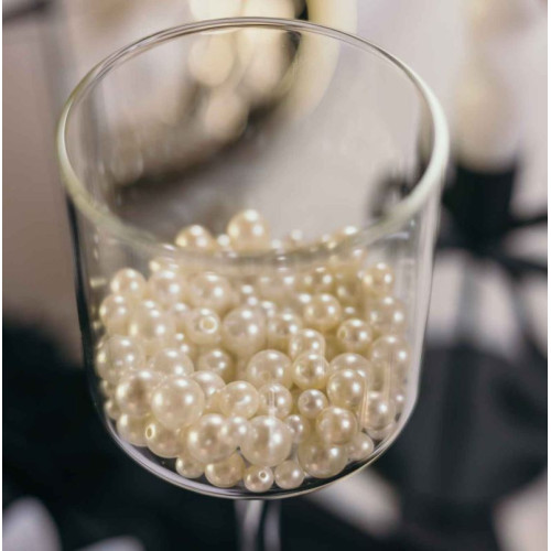 50 PERLES BLANCHES NACRÉES