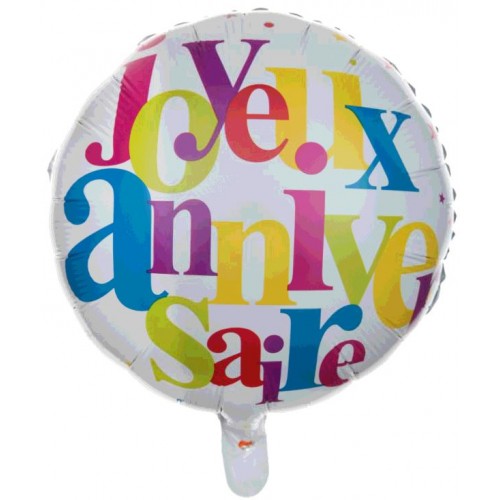 BALLON ALU JOYEUX ANNIV.FESTIF