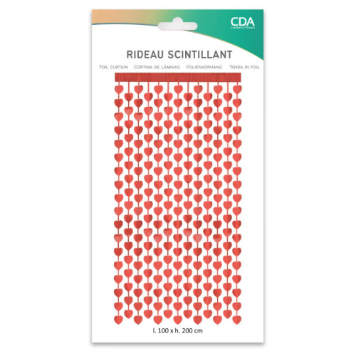 RIDEAU FOIL COEUR ROUGE