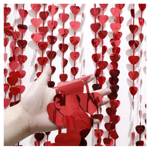 RIDEAU FOIL COEUR ROUGE