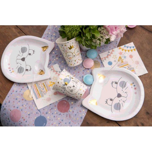 10 ASSIETTES KITTY PARTY MULTI