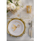 10 SOUS ASSIETTES FESTONNEE OR