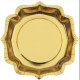 10 SOUS ASSIETTES FESTONNEE OR