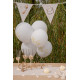6 BALLONS LITTLE TEDDY BLANC