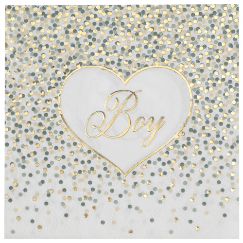 20 SERVIETTES GIRL BOY VERT