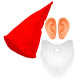 NAIN ROUGE (CHAPEAU, BARBE, OREILLES)