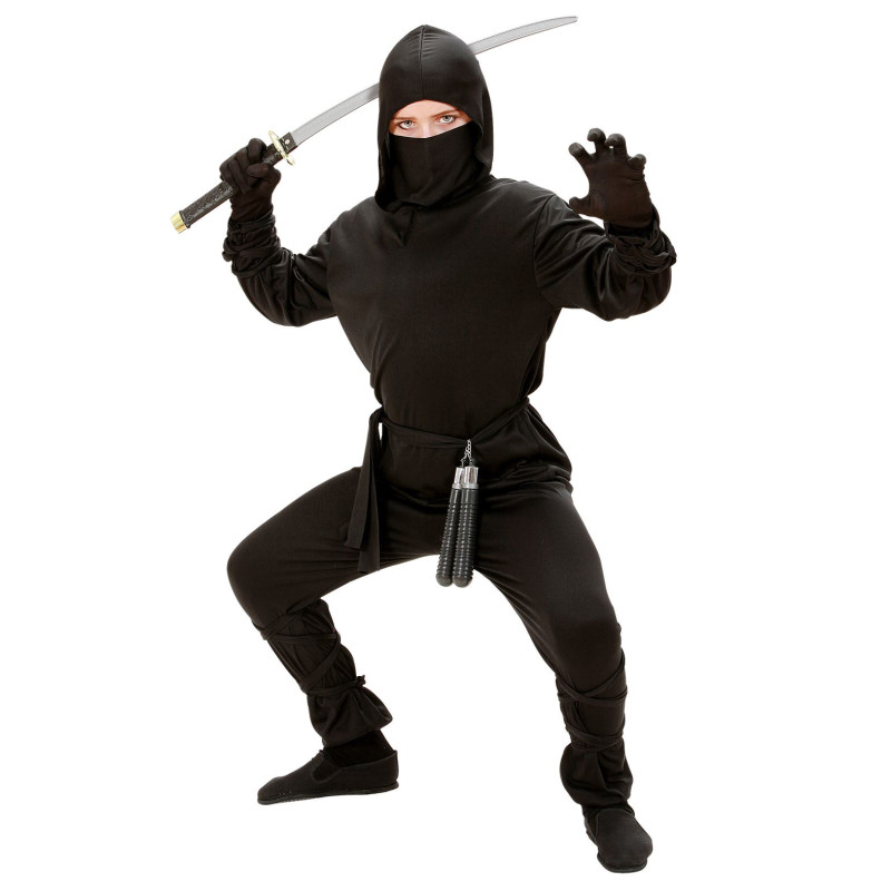 COSTUME NINJA NOIR 8-10ANS