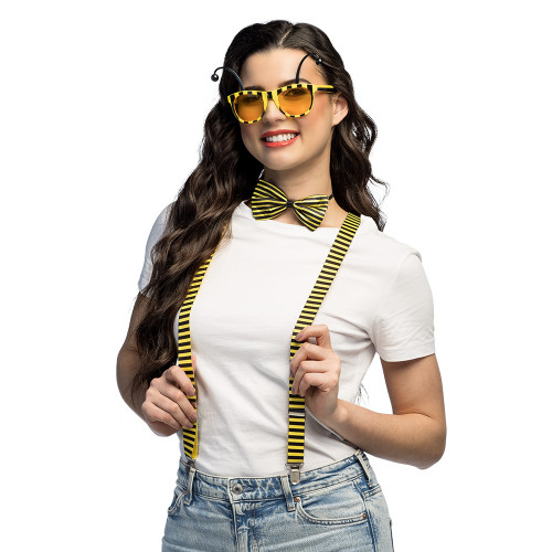SET ABEILLE (BRETELLES, LUNETTE,NOEUDS PAPILLONS)