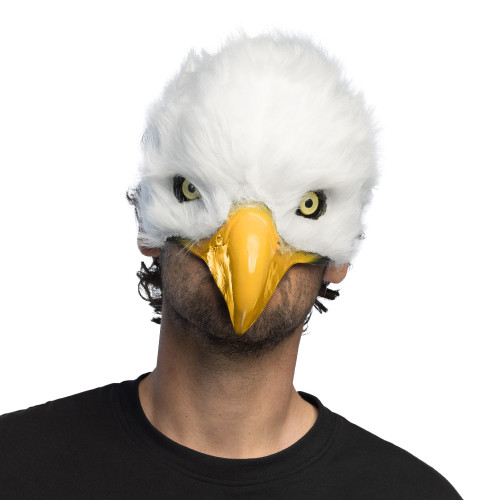 DEMI-MASQUE PELUCHE AIGLE BLANC