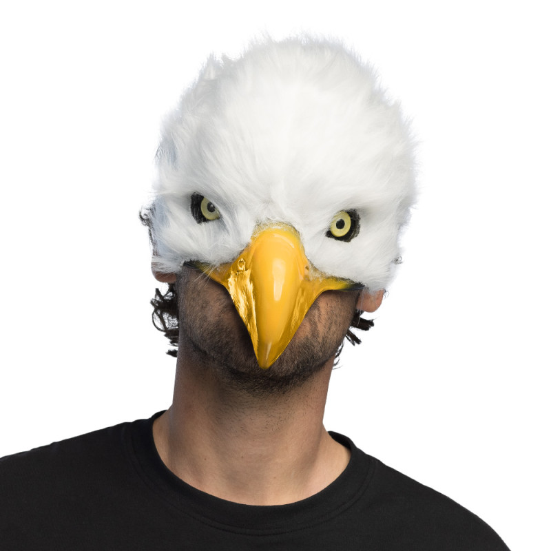 DEMI-MASQUE PELUCHE AIGLE BLANC