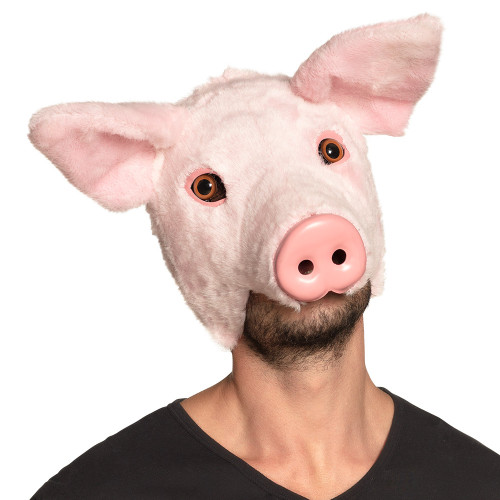 DEMI MASQUE PELUCHE COCHON