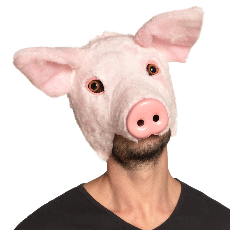 DEMI MASQUE PELUCHE COCHON