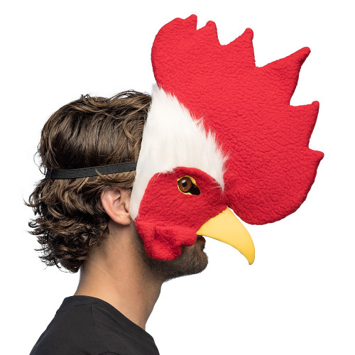 DEMI MASQUE PELUCHE COQ