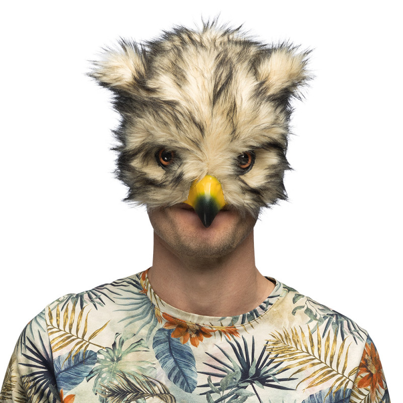 DEMI MASQUE PELUCHE HIBOU
