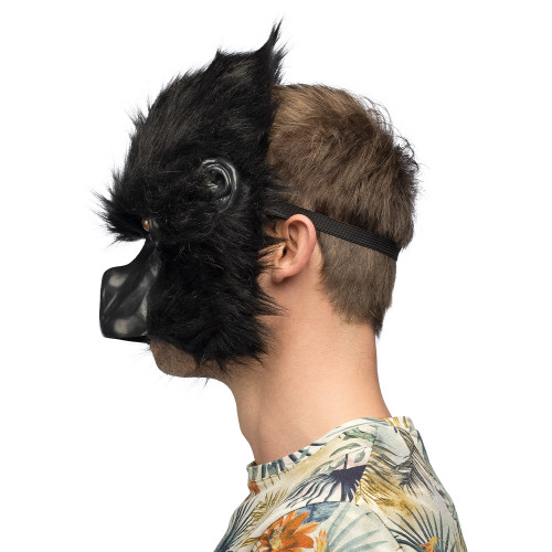 DEMI MASQUE PELUCHE GORILLE