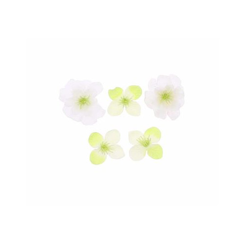 6 FLEURS DE CERISIER BLANC/VERT