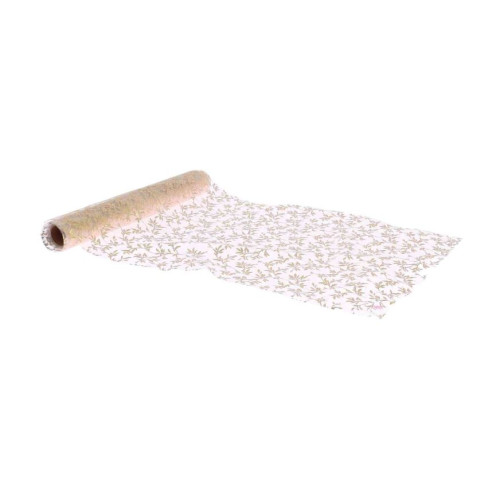 CH.TABLE FEUILLAGE ORGANZA OR