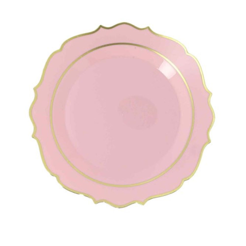 6 PETITES ASSIETTES RAFFINÉ ROSE