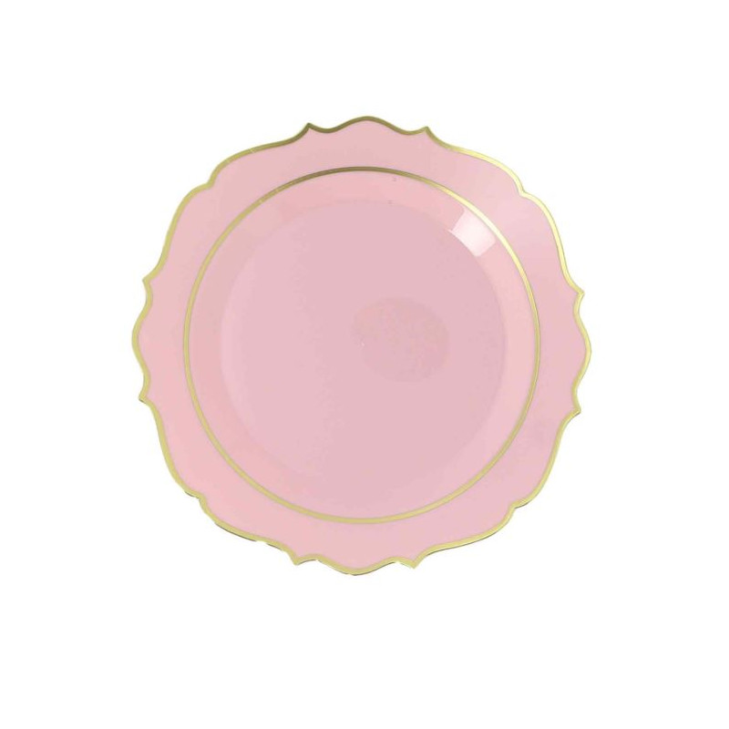 6 PETITES ASSIETTES RAFFINÉ ROSE