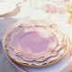 6 PETITES ASSIETTES RAFFINÉ ROSE