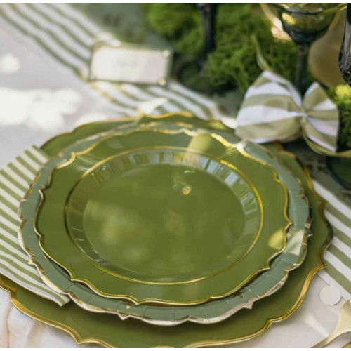 6 PETITES ASSIETTES RAFFINÉ VERT