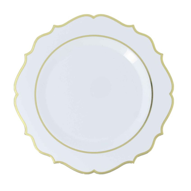 6 ASSIETTES RAFFINÉ - RÉUTILISABLE BLANC