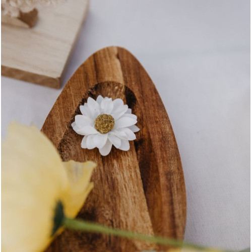 6 MARGUERITES PAPIER BLANC