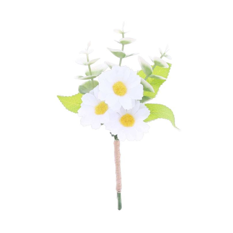 BRANCHE DE MARGUERITES ET EUCALYPTUS