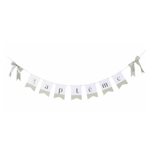GUIRL.BAPTEME PAPIER VERT DE GRIS