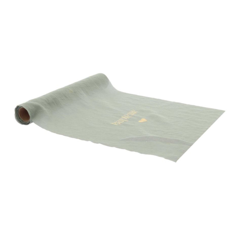 CH.TABLE BAPTEME MOUSSELINE VERT