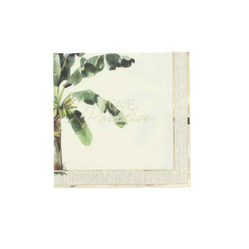 16 SERVIETTES LOVE PARADISE