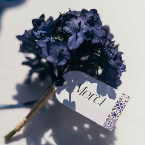 10 BRANCHES DE 6 FLEURS INDIGO