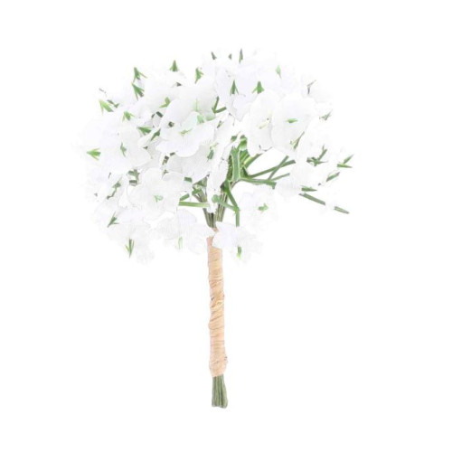 10 BRANCHES DE 6 FLEURS BLANCHE