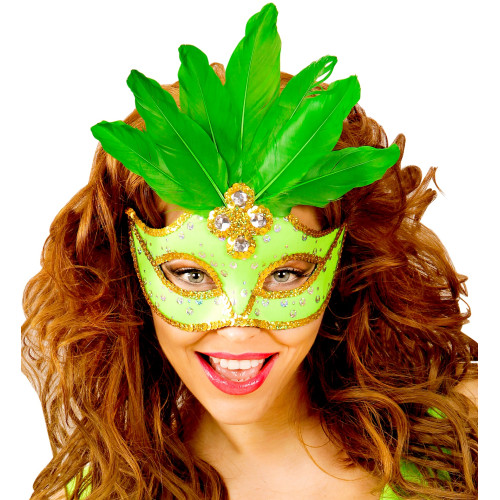 LOUP NEON VERT BRESIL AVEC PAILETTES