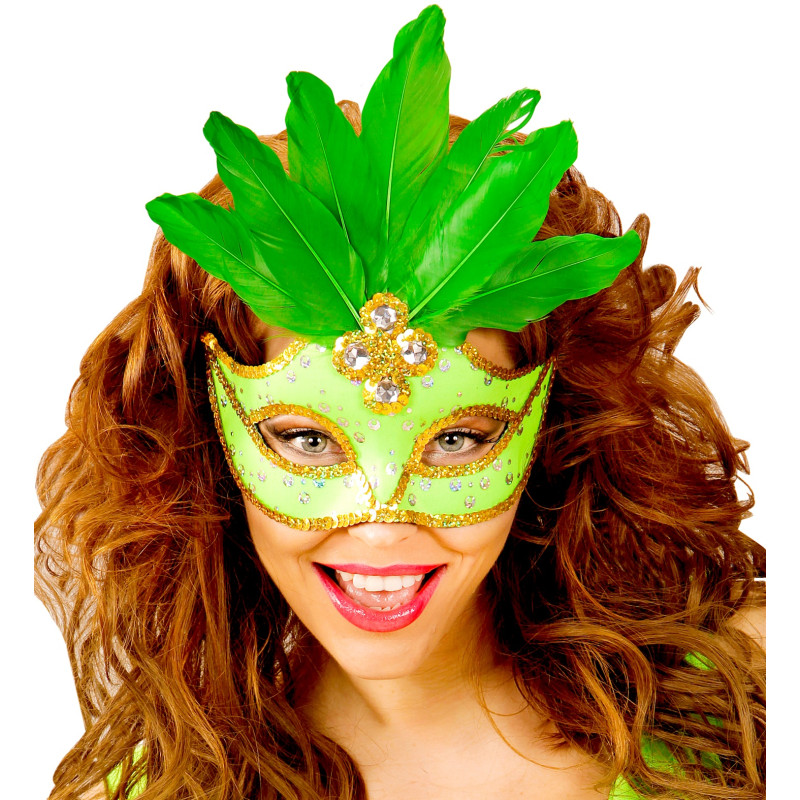 LOUP NEON VERT BRESIL AVEC PAILETTES