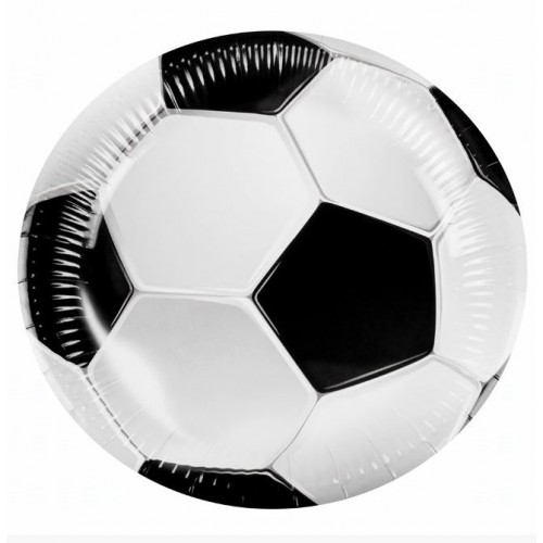 SET 6 ASSIETTES FOOTBALL 23CM