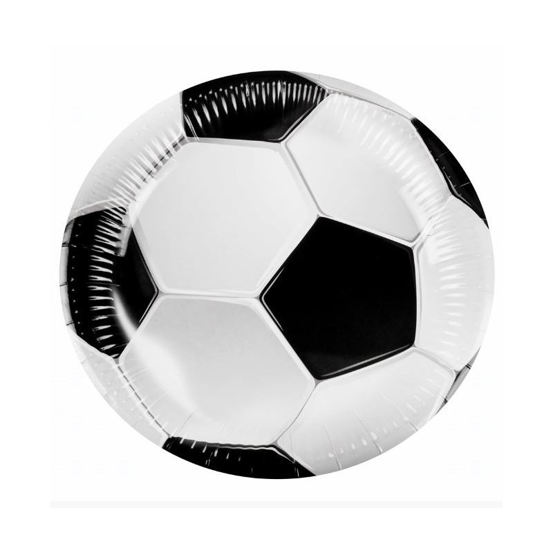 SET 6 ASSIETTES FOOTBALL 23CM