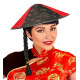 CHAPEAU CHINOIS AVEC NATTE