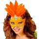 LOUP NEON ORANGE BRESIL AVEC PAILLETTES